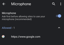 On Tablet - Chrome:
