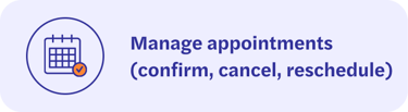 Manage appointments
